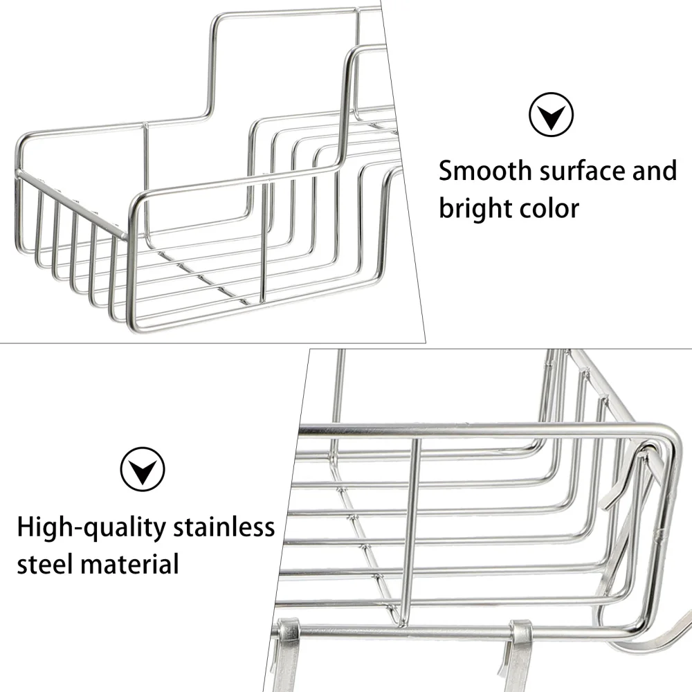 

Wall-mounted Kitchen Utensil Rack Stainless Steel Household Organizing Shelf