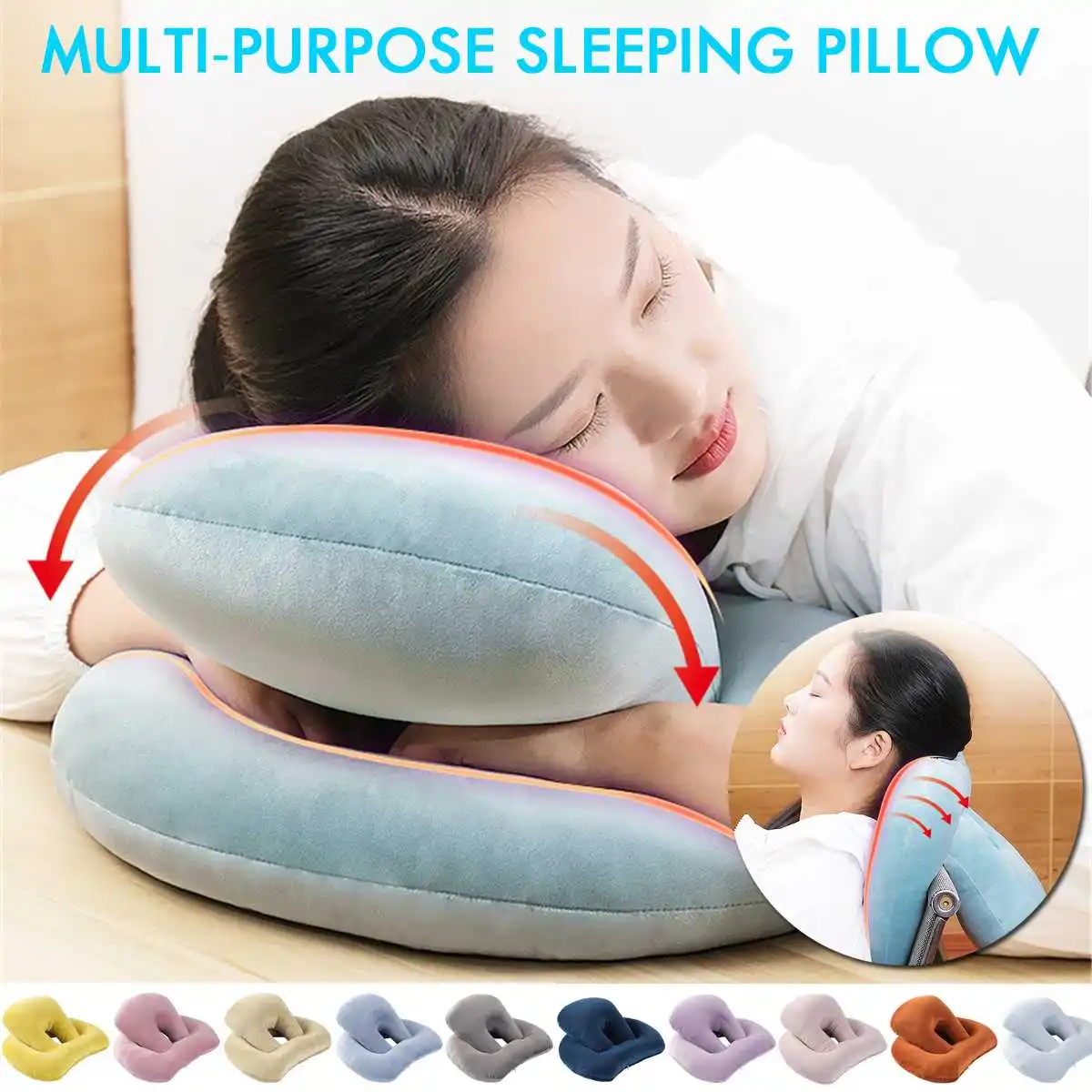 

Nap Pillows Velvet PP Filler Throw Pillow Neck Supporter Seat Cushion Headrest Nap Pillow Desktop Pad 11 Color