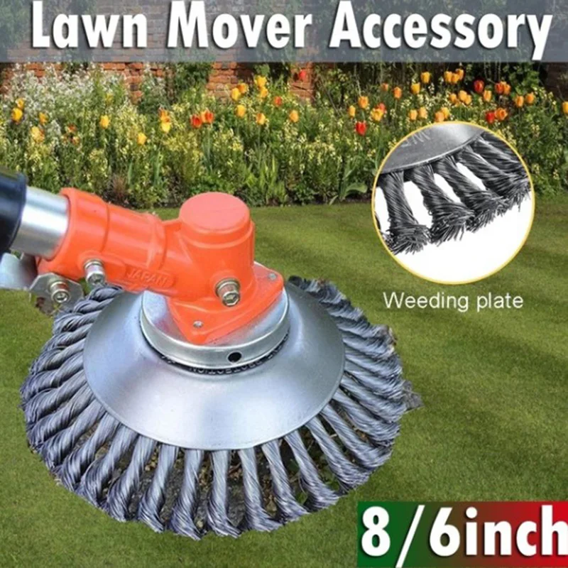 

Steel Wire Grass Trimmer Head Rounded Edge Weed Trimmer Head Grass Brush Removal Grass Tray Plate For Lawnmower