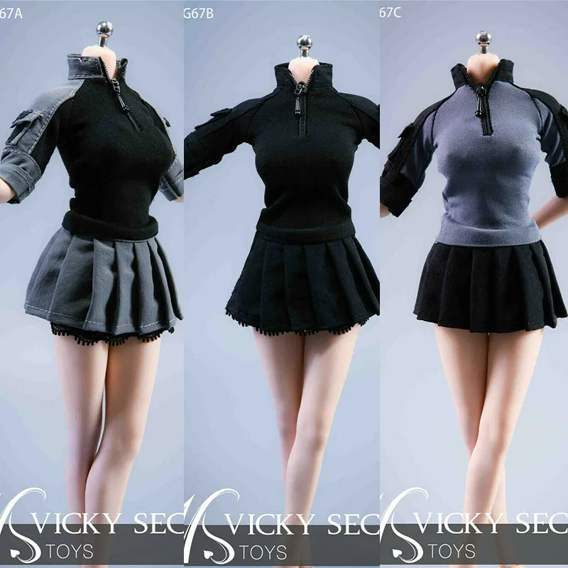 

VSTOYS 19XG67 1/6 Female Combat Uniform Skirt Clothes Set 3 Styles Fit 12'' PH TBL Dolls in stock