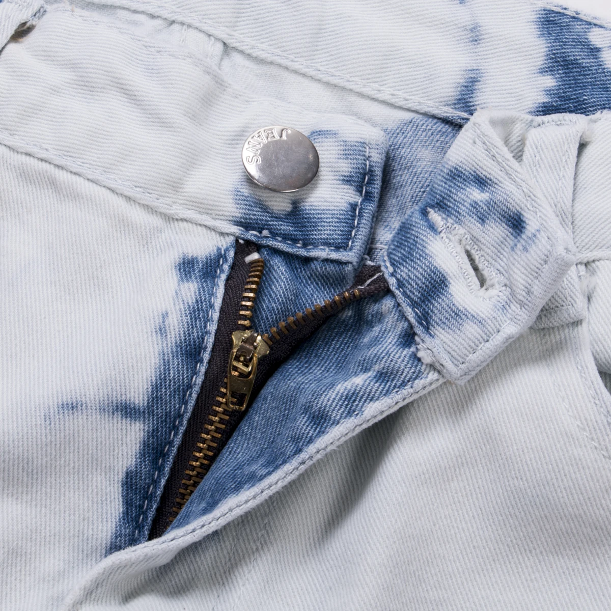 Мужские прямые брюки из окрашенной в галстук джинсовой ткани удобные тянущиеся