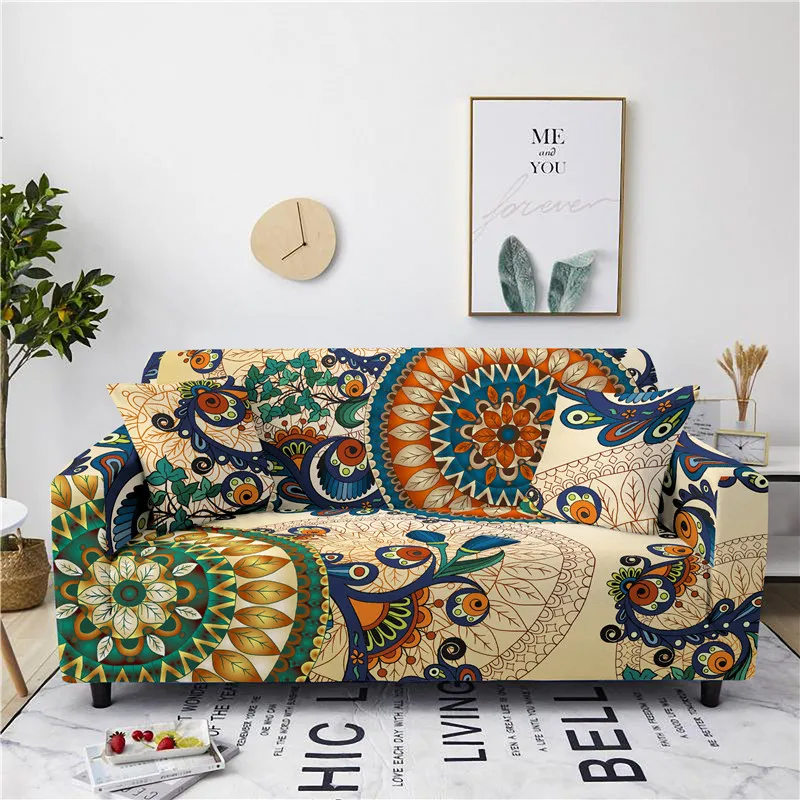 

Bohemian Pattern Sofa Cover Mandala Stretch Slipcovers Elastic Protective Cover Home Furniture Decoration Sofa Covers