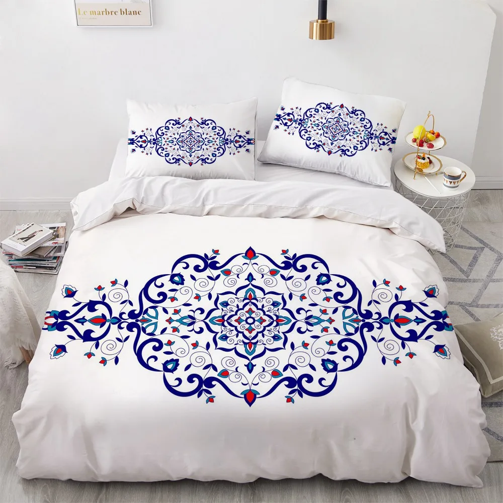 

3D Custom Design White Duvet Cover Sets Butterfly Comforther Covers Pillow Cover 200*230cm Full Twin Double Size Simple Beddings