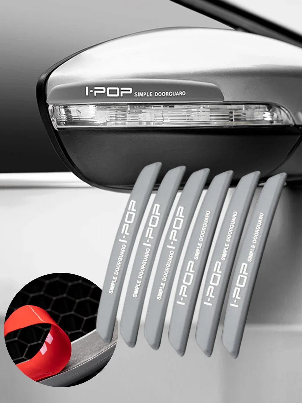 6 шт. авто автомобиль край двери Защитные щитки буфера отделка под давлением