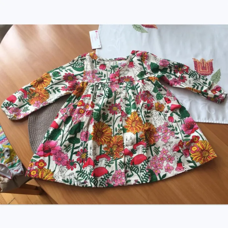 Little maven/детская брендовая Новинка осени Дизайн Детское платье одежда для маленьких девочек хлопок завод платья с принтом для девочек S0364