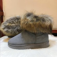 plush winter boots ankle chunky waterproof goth plus velvet platform cotton fur booties warm winter boots women snow boots women