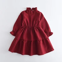 girls solid color ladies skirt waist dress toddler girl fall clothes 2020 flower dresses kids dresses for girls autumn clothes