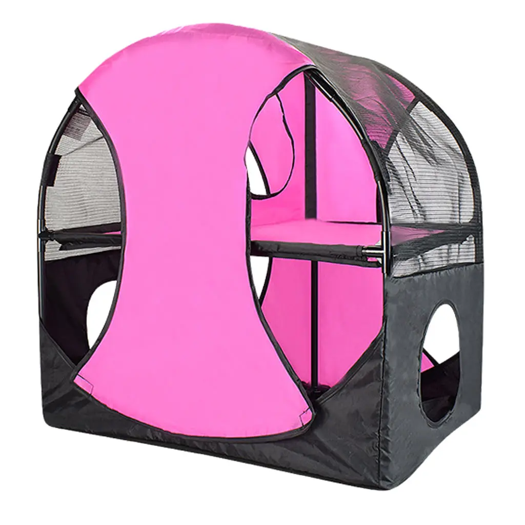 Двухэтажная башня для скалолазания кошек дышащий сетчатый домик котенок