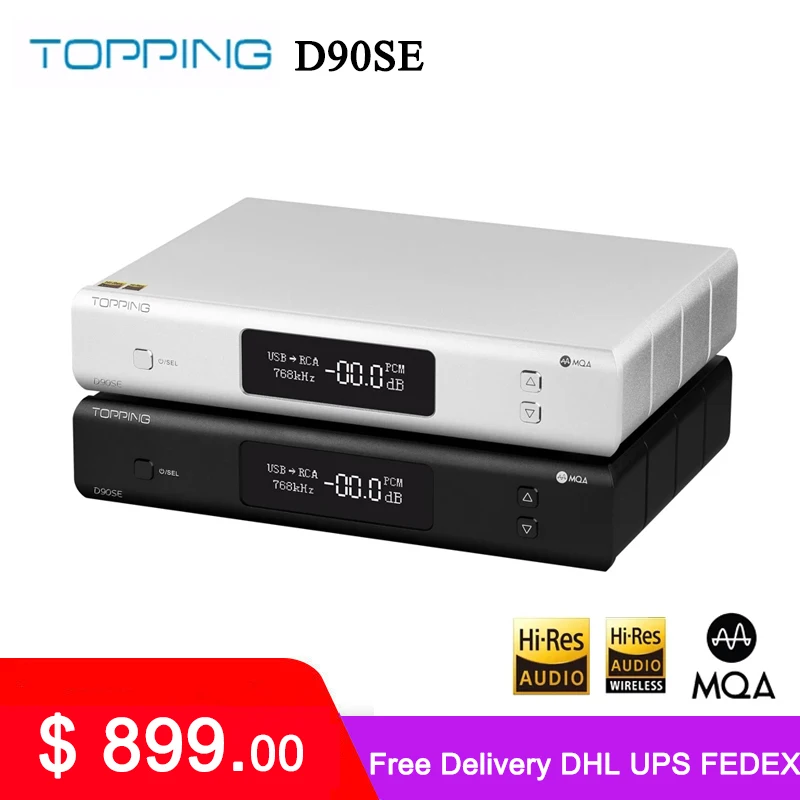 ЦАП TOPPING D90SE MQA DAC Bluetooth 5 0 ES9038Pro DSD512 PCM768kHz полностью сбалансированный Hi Fi декодер