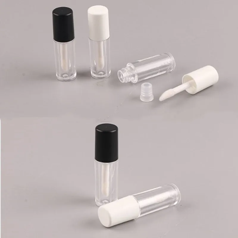 

Wholesale 1.3ML Mini Lip Gloss Tubes DIY Liquid Lipstick Container Round White lipglos Sample Bottles Lipblam Bottles