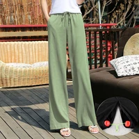 spring summer outdoor sex wide leg pants zipper open crotch trousers for women couples lovers date sexy clothing exotic apparel