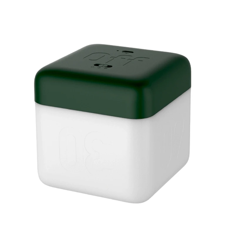 

Timing LED Night Light USB Rechargeable Square Flip Switch Brightness Adjustable Energy Saving Lights Small Bedside Desk