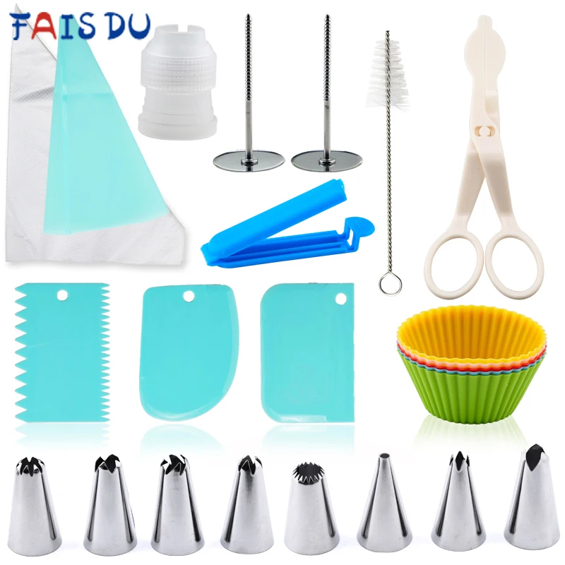 Комплект для украшения торта принадлежности Кондитерские насадки глазури