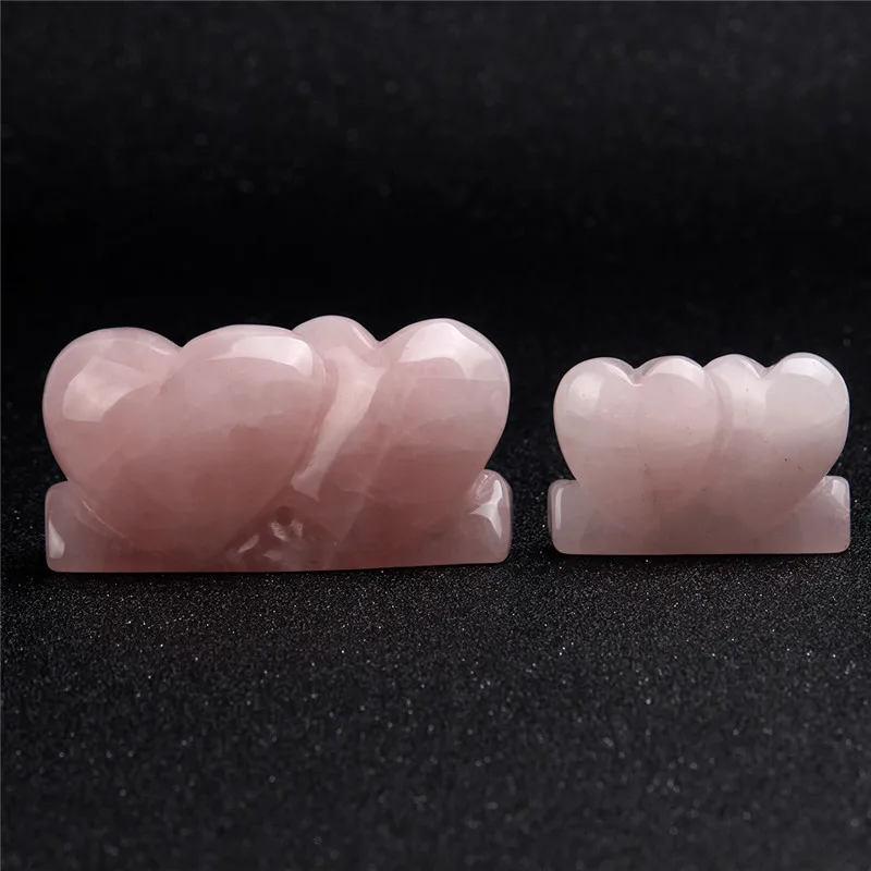 Сердце к сердцу Роза кварцевый Природный кристалл чакра Целебный Камень Reiki