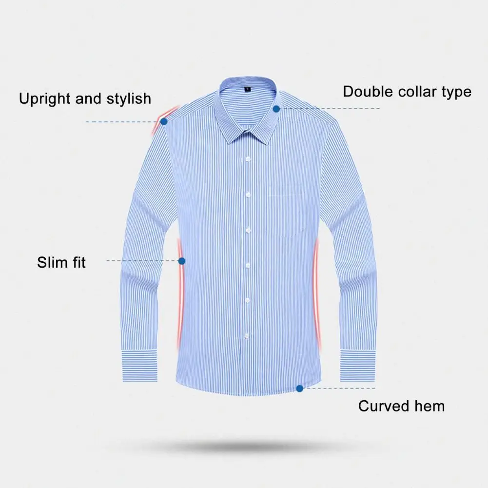 

Base Shirt Casual Soft Cardigan Great Stitching Formal Shirt Business Shirt for Business Negotiation