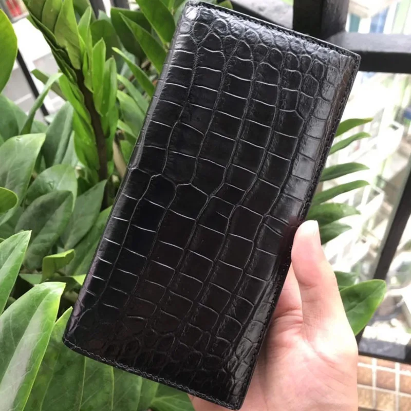 Leather Genuine Men's Long Wallet Leisure Fashion Trend Business Cash Envelope Luxury New Black Purse Wholesale Free Shipping