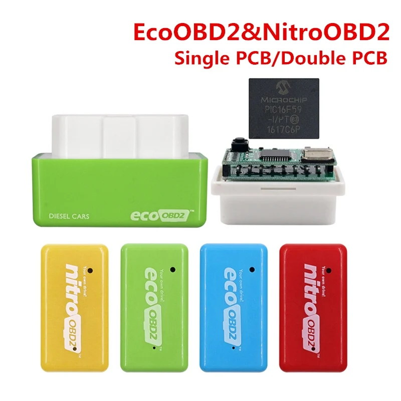 

Car EcoOBD2 Nitro Obd2 For Benzine Petrol Gasoline Cars Eco OBD Diesel Nitro OBD2 Chip Tuning Box Plug&Driver 15% Fuel Save More