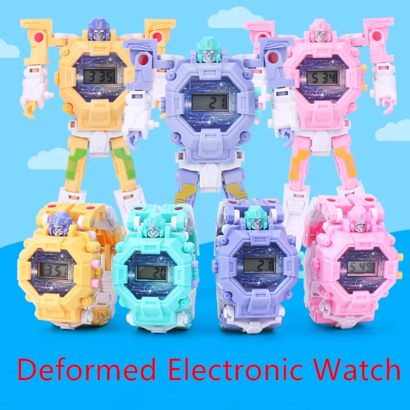 Водонепроницаемые детские часы роботы игрушки для детей подарок на день