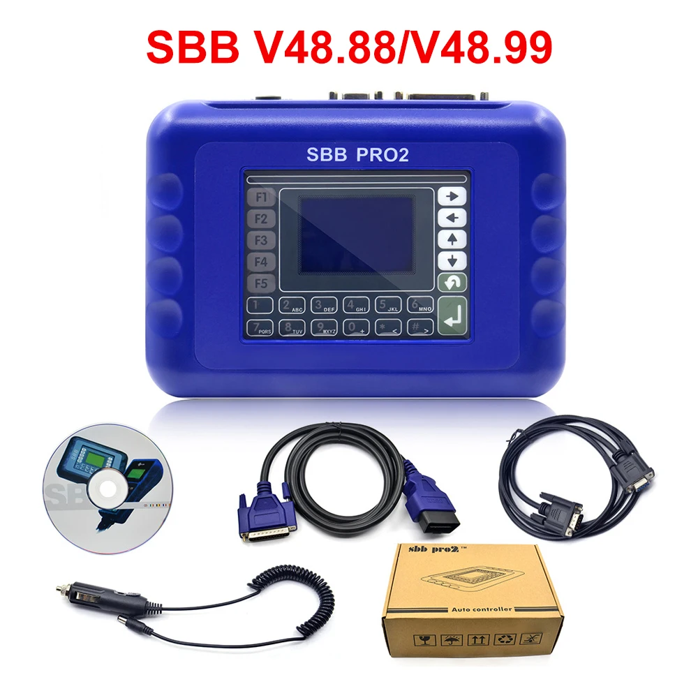 V46.02 V48.88 48.99 SBB Key Pro2 OBD Auto Car Key Programmer Support Toyota G Chip No Tokens Limited Multi-Language With CDs