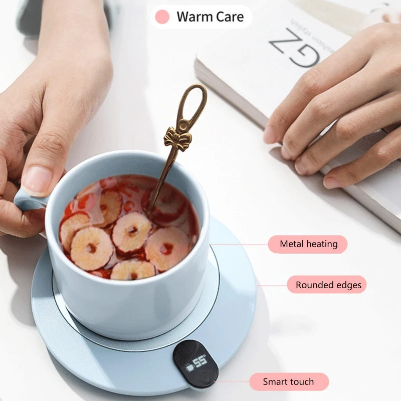 

Portable Round Shape USB Cup Warmer Heat Beverage Mug Mat Keep Drink Warm Heater Mugs Coaster Autumn Winter