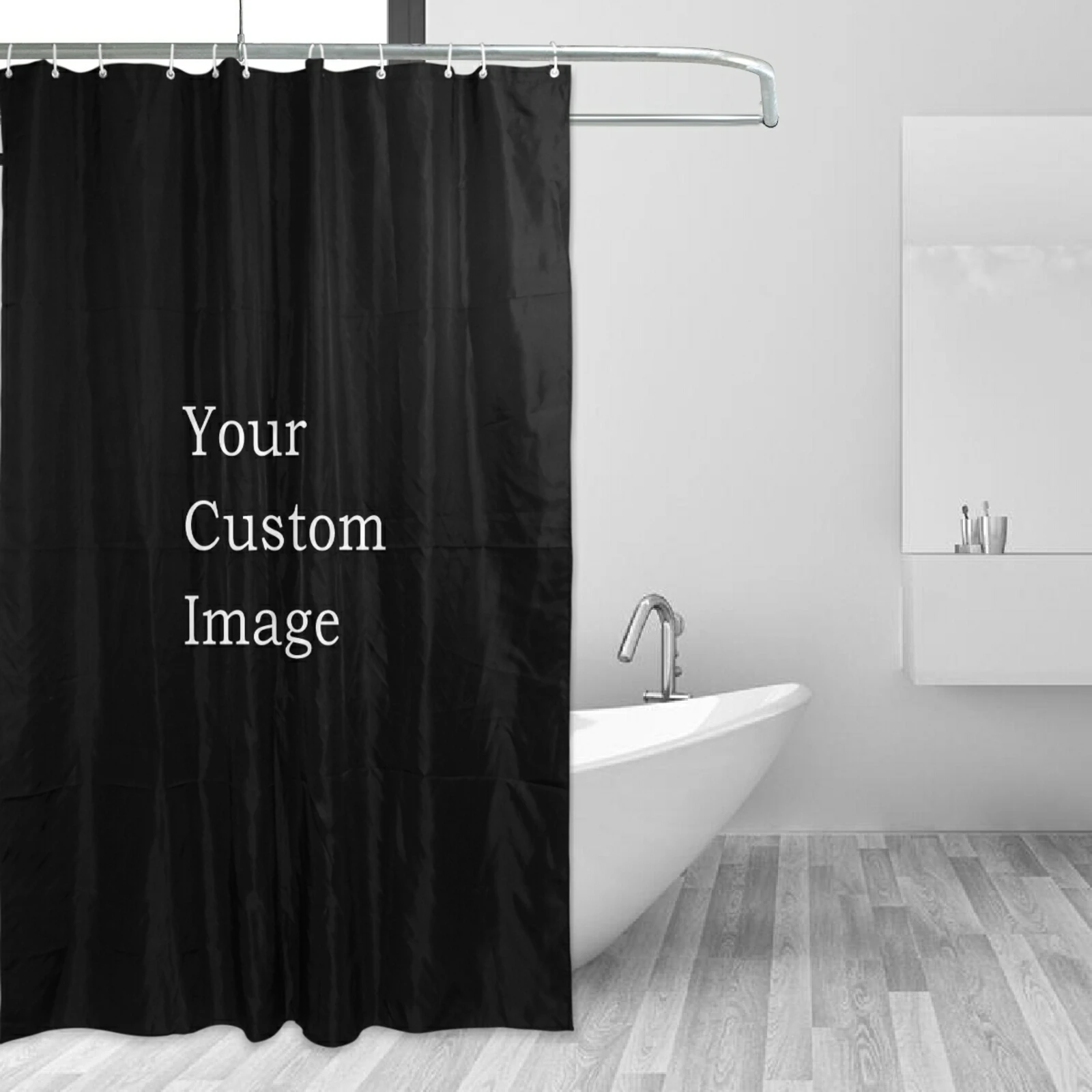 

Custom Shower Curtain Bathroom Waterproof Curtain Polyester Fabric Mildew Proof Bath Curtain Fashion Home Decor With 12 Hooks