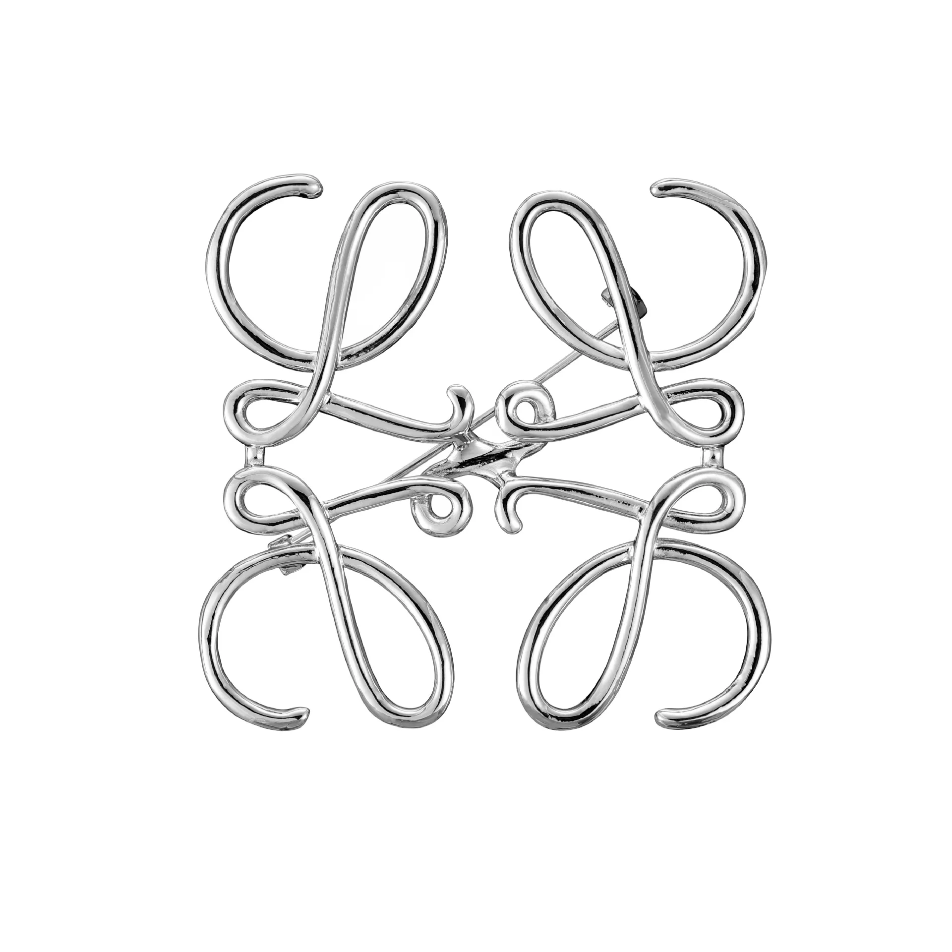 

2021 Fashion Vintage Creative Hollow out Geometric Symmetric Metal Brooch for Women Clothes Accessories