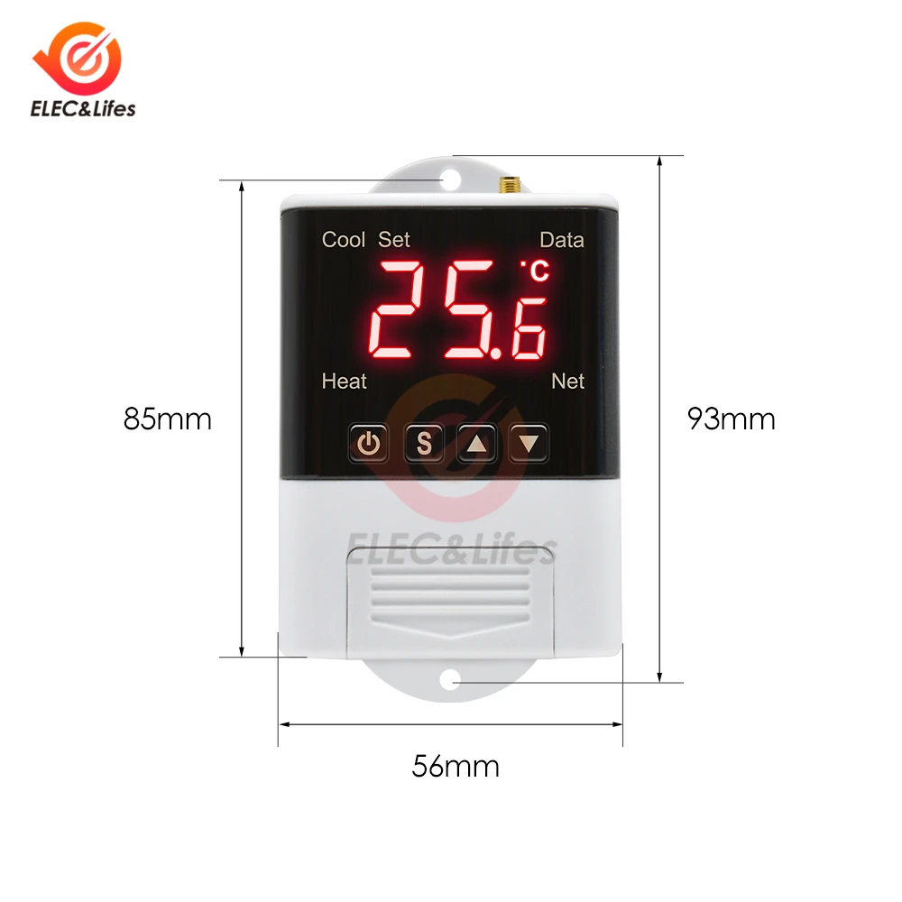 dtc1201 ac 110v 220v digital thermostat ntc sensor lcd display wifi temperature controller thermoregulator for heating cooling free global shipping