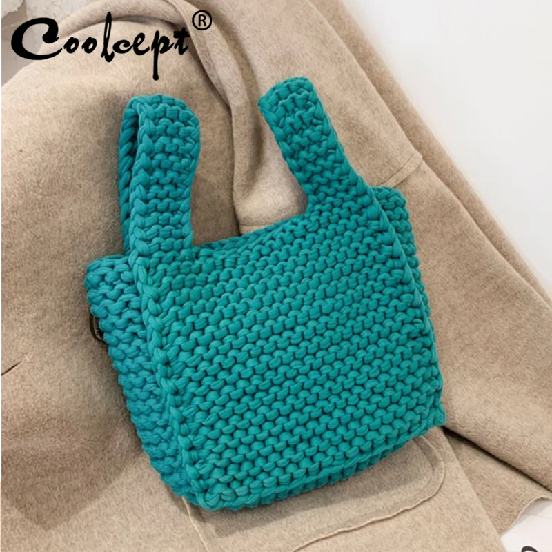 

Coolcept Ins Style Handbag For Women Wool Patchwork Fashion Women'S Bag Shopping Bag High Quality Commute Ladies Phone Bag