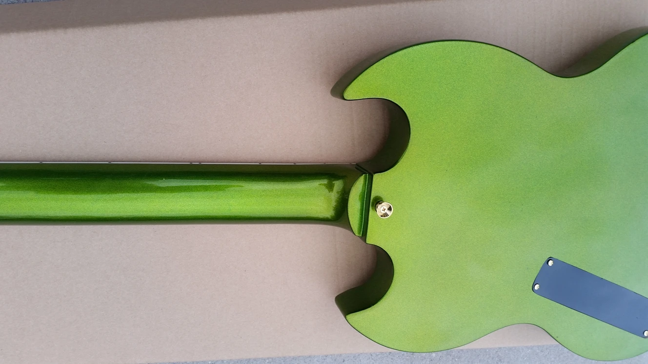 2021 год, популярное Новое поступление, электрогитара, гитара зеленого цвета, сделано в Китае, 6 струн