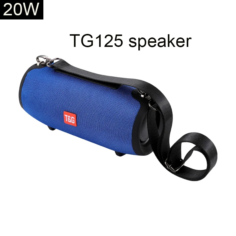 TG125 blue Действительно 40 Вт Bluetooth динамик Портативная колонка музыкальный плеер звуковая система бум коробка с fm-радио Aux TF сабву - Цвет: TG125 blue