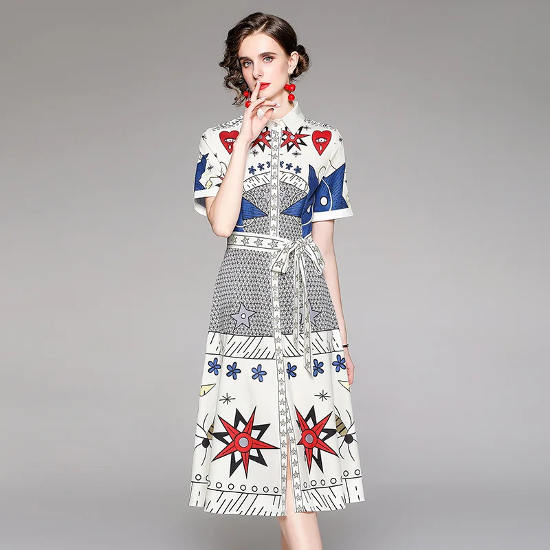 

Women Summer Dresses Square Collar Bow Mid-Calf Elegant Dresses A-LINE Office Lady Party Night Vintage 2021 New Women Dresses