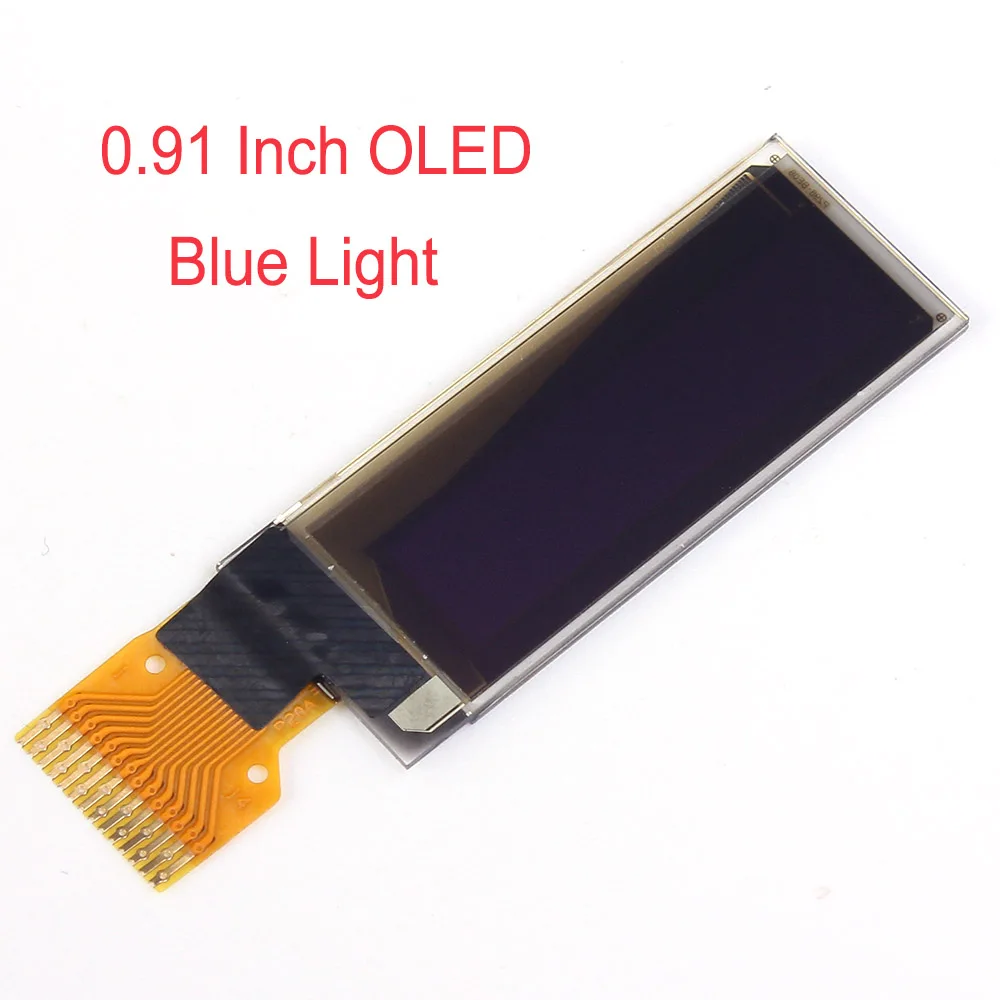 0.91 OLED Blue Light OLED Дисплей модуль Экран I2C IIC Серийный модуль для Arduino 0,49/0,66/0,86/0,91 дюймов AVR STM32 - Цвет: 0.91 OLED Blue Light