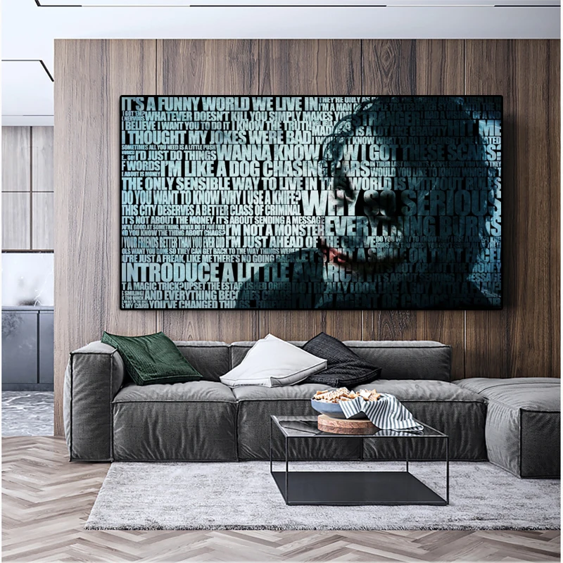 

Modern Wall Art Canvas Painting Abstract Joker Portrait Posters and Prints Wall Pictures for Living Room Cuadros Home Decoration