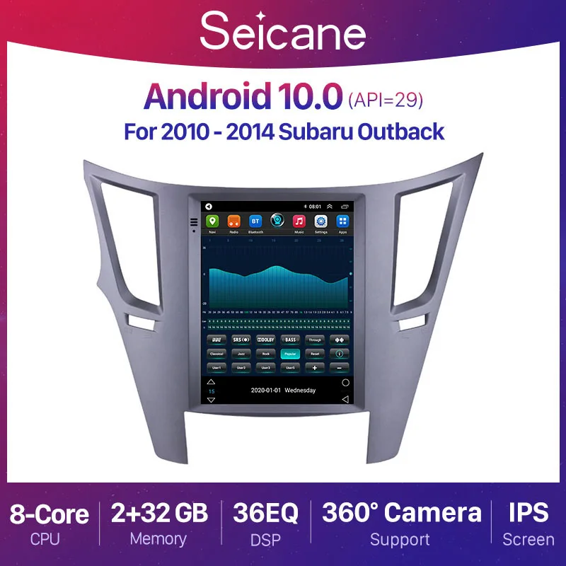 

Автомагнитола Seicane, 9,7 дюйма, Android 10,0, 2 + 32 ГБ, DSP, IPS, GPS, для Subaru Outback 2010-2016