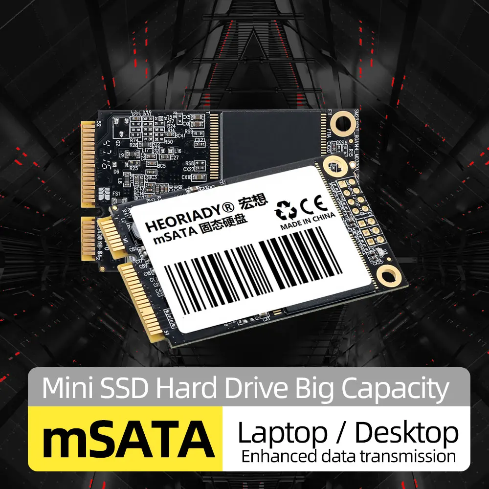 Heoriady mSATA SSD твердотельный жесткий диск SATA III 64 ГБ 120 128 240 256 500 512 1 ТБ ssd для ноутбука
