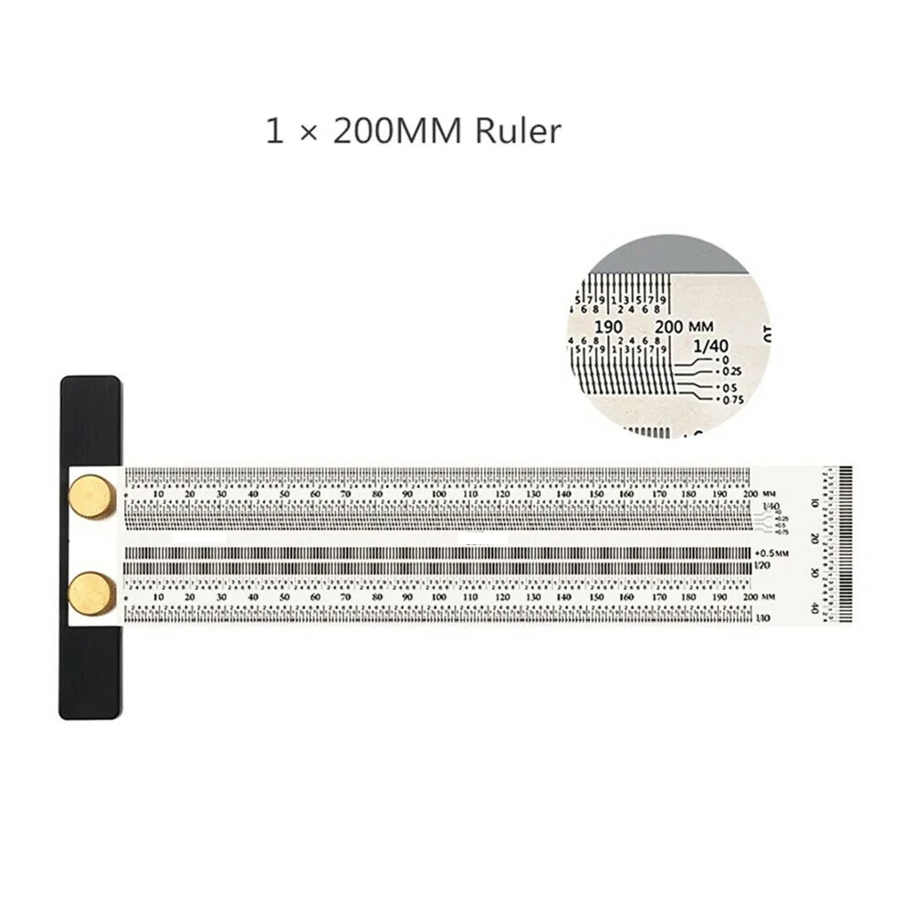 

180-400mm Woodworking Scribe T-type Ruler Hole Scribing Ruler Woodworking Tool For Positioning And Marking