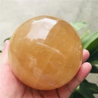 70 100mm natural citrine calcite quartz crystal sphere ball healing gemston