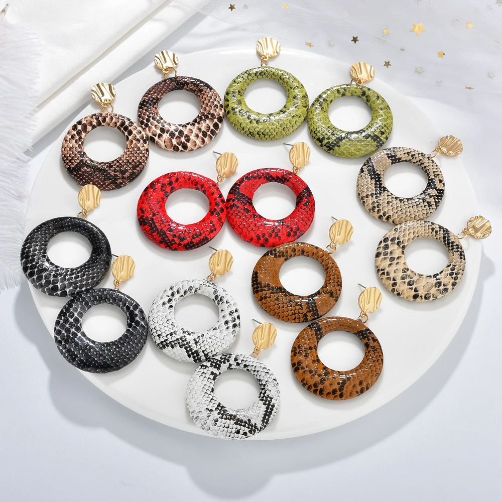 Женские массивные серьги подвески большие геометрические в стиле панк из