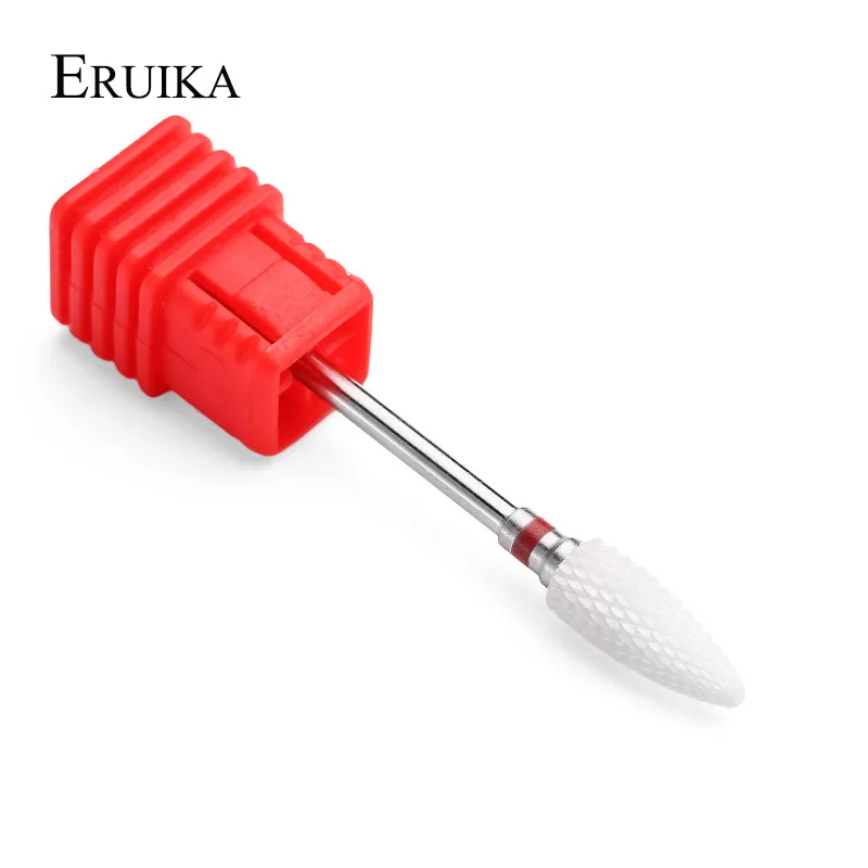 Red F ERUIKA Pro 1 шт. керамический фонарь для ногтей сверло фреза электрическая роторная дрель пилка для ногтей удаляет акриловые Инструменты для гель-лака для ногтей - Цвет: Red F