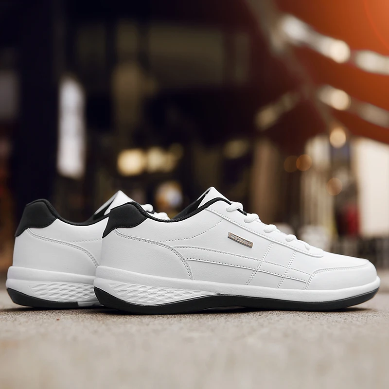

Leather Men Shoes Sneakers Trend Casual Shoes Breathable Leisure Male Sneakers Non-slip Footwear Men Casual Vulcanized Shoes