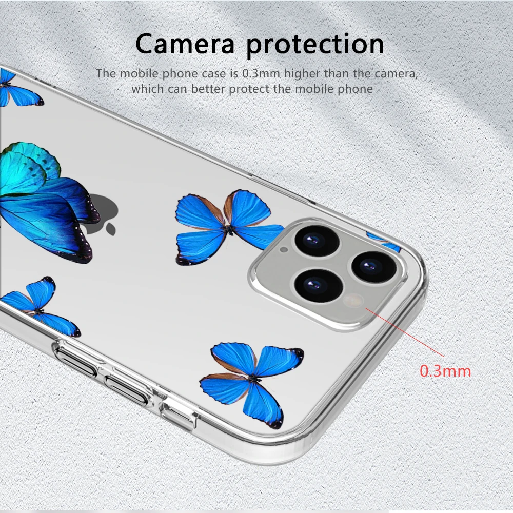 

Luxury Butterfly Funda Case for IPhone 12 Pro Case for IPhone 12 11 Pro XR XS Max Mini 7 X 8 6 6S Plus 5S SE 2020 Silicone Coque
