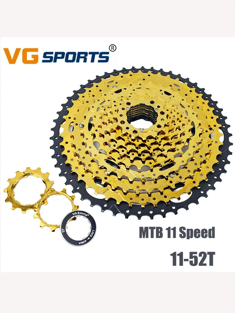 Кассета для горного велосипеда Freewheel 11 Velocidade 52T для 11 V 11s 52t Shimano Sram дорожный велосипед Звездочка 11 speed 52T VG Sports - Цвет: 11S-52T Golden