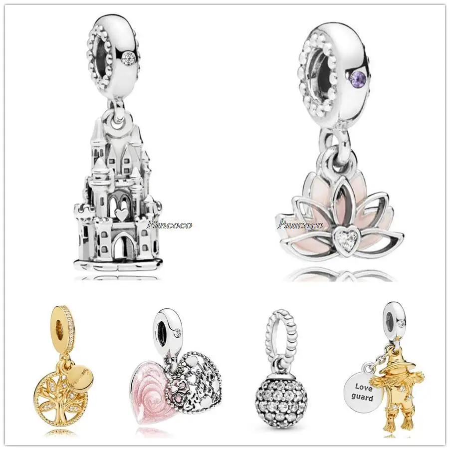 

Подлинное серебро 925 пробы Розовая эмаль любовь делает семью с кристаллами Шарм Бусины Подходит Пандора браслет и ожерелье ювелирные издел...