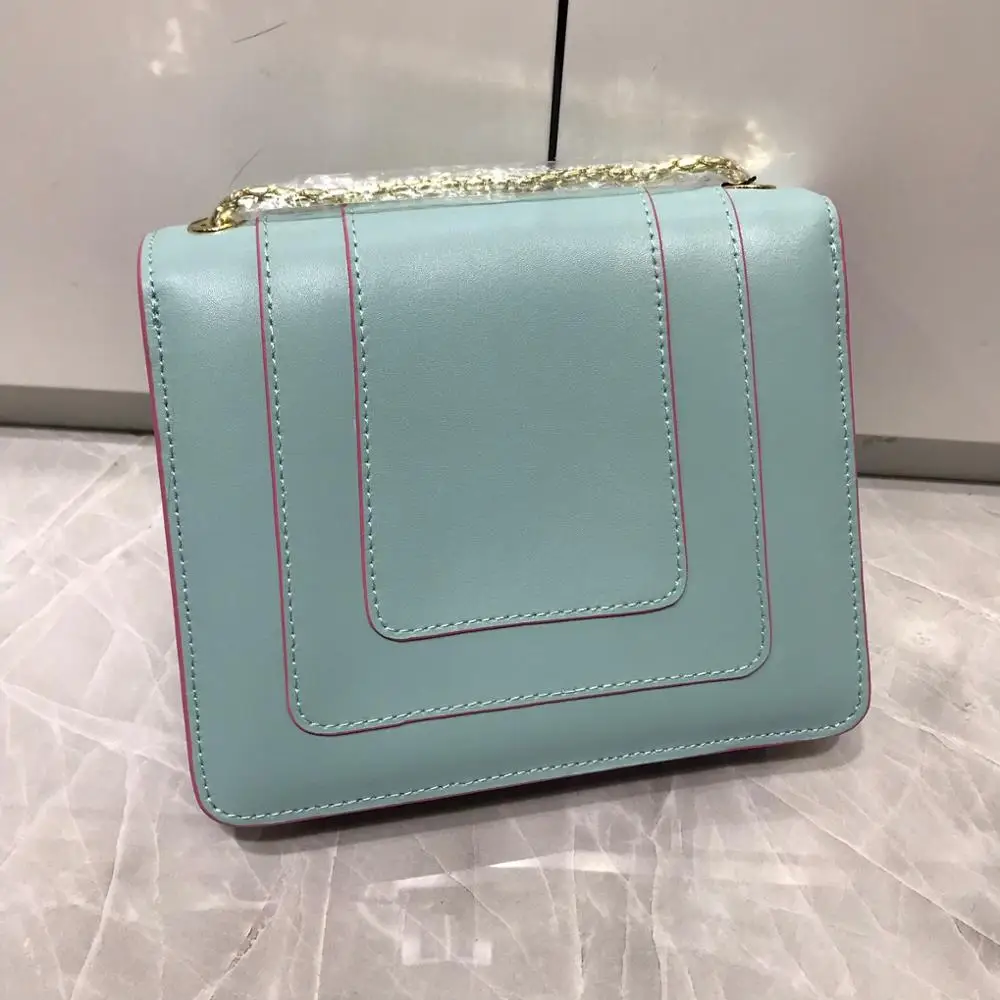 

free shipping 2020 the new style animal head genuine cow leather women chain one shoulder bag crossbody bag 8 color 22cm