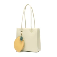 new designer fashion mini armpit tote bag vintage pu leather shoulder bag with cute lemon coin purse 2 in 1 women small handbag
