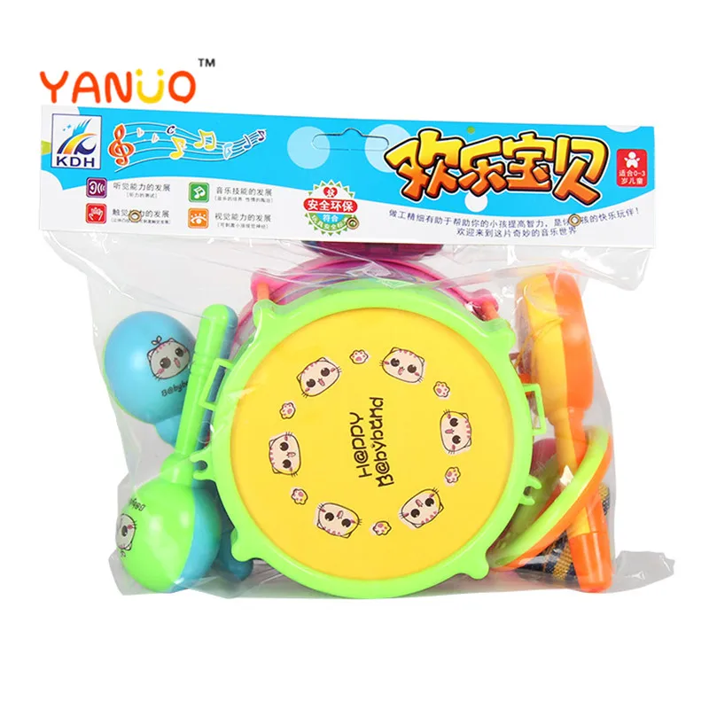

Baby Drum 5pcs/set of Children's Musical Instrument Drum Set Gift Children's Toys Noise Generator Children's Toys for 12 Months