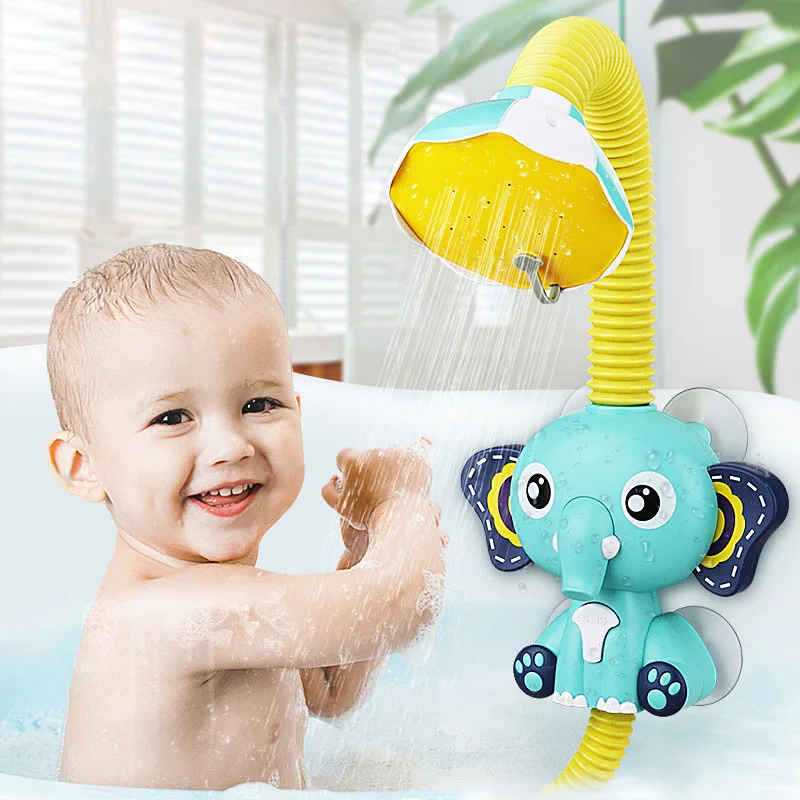 Игрушки для купания детские водные игры модель слона смеситель душа