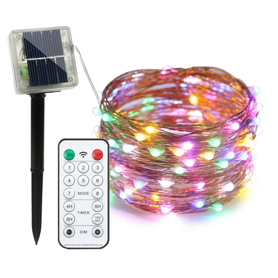 

Waterproof 10M/20M Copper Led String Light Solar Powered Wireless Holiday Decoration Christmas Tree Garden Fence Street