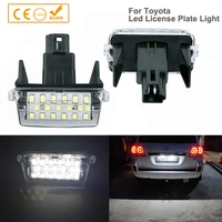 2x car led license plate lights 12v number lamps plate tail lights for toyota yaris verso prius highlander corolla camry auris