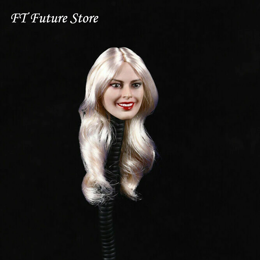 

In Stock Collectible 1/6 Scale D-010 European Girl Head Carving The Clown Female Head Model Toy for 12 inches Pale Skin Body